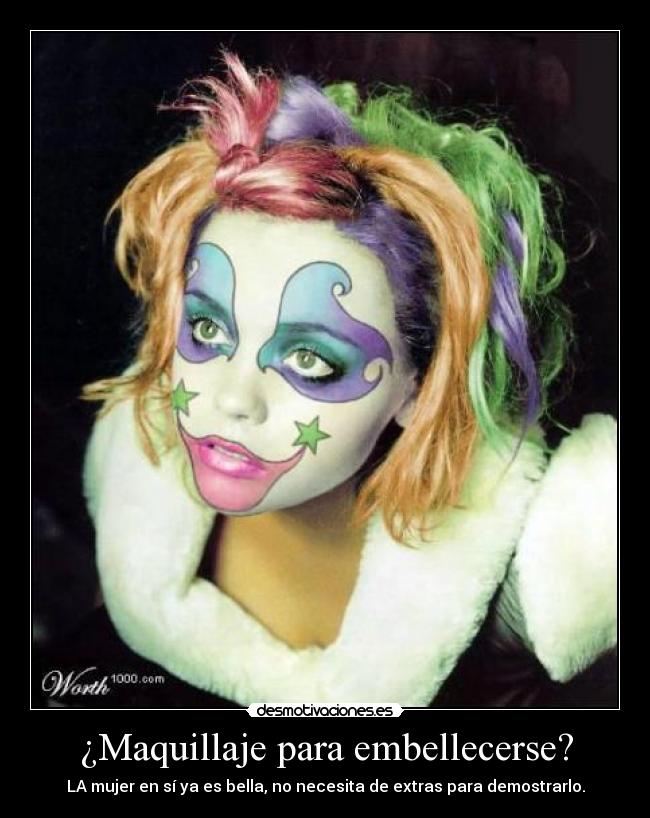 carteles maquillaje payaso desmotivaciones