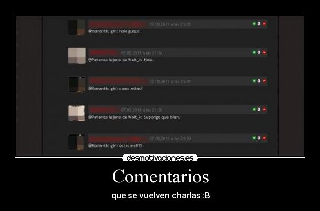 Comentarios - que se vuelven charlas :B