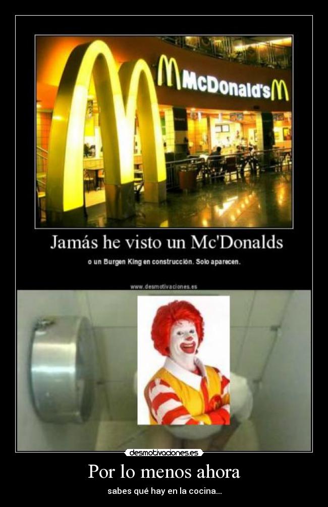 carteles ronald mcdonald mcdonalds payaso facepalm bano cagada desmotivaciones