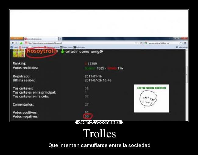 Trolles - Que intentan camuflarse entre la sociedad
