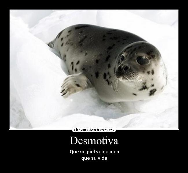 Desmotiva - Que su piel valga mas
que su vida
