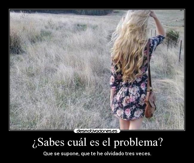 ¿Sabes cuál es el problema? - 