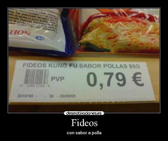 Fideos - con sabor a polla