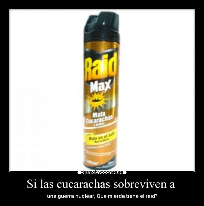 Si las cucarachas sobreviven a -