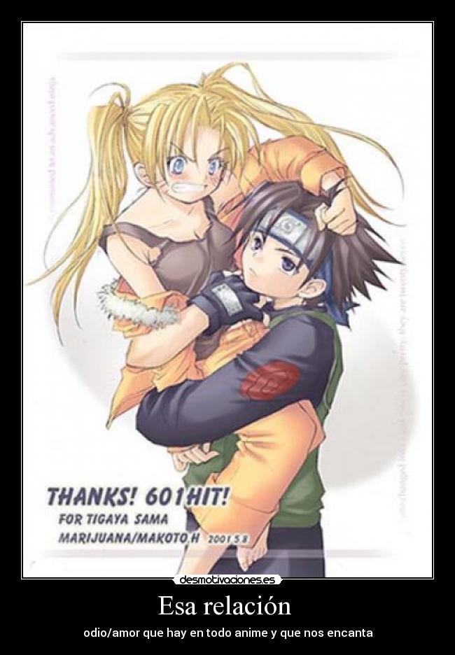 Esa relación - odio/amor que hay en todo anime y que nos encanta