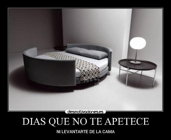 DIAS QUE NO TE APETECE - NI LEVANTARTE DE LA CAMA