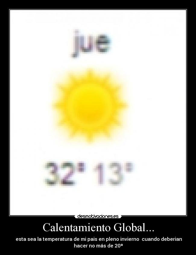carteles calentamiento globar calor invierno desmotivaciones