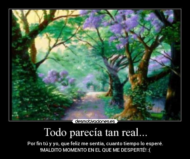 Todo parecía tan real... -