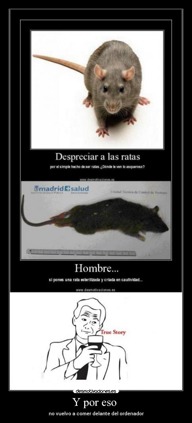 Y por eso - no vuelvo a comer delante del ordenador