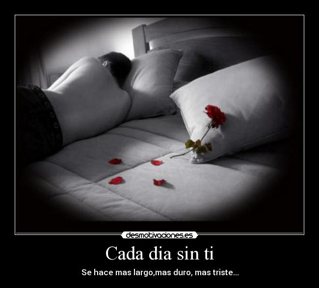 Cada dia sin ti - Se hace mas largo,mas duro, mas triste...