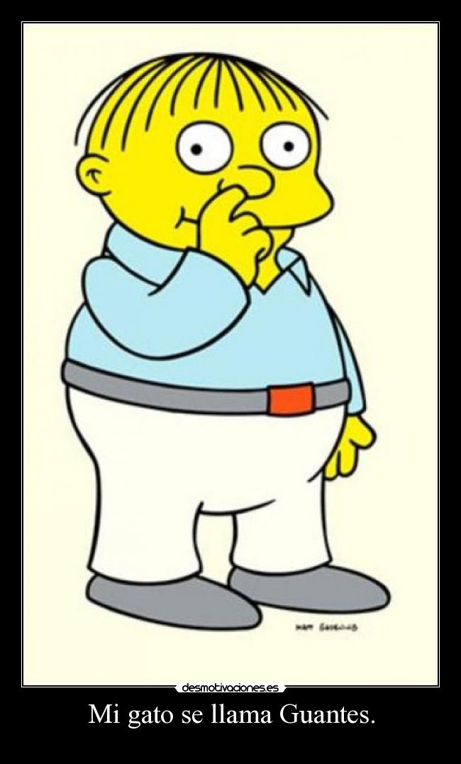 Mi gato se llama Guantes. - 