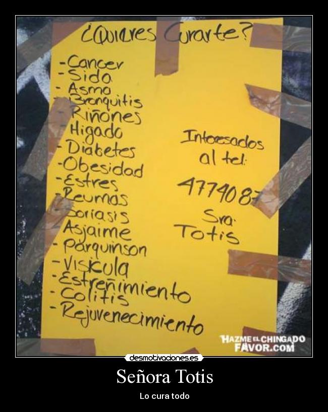 Señora Totis - Lo cura todo