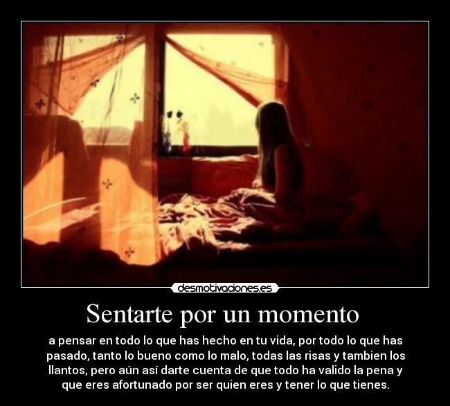 Sentarte por un momento -