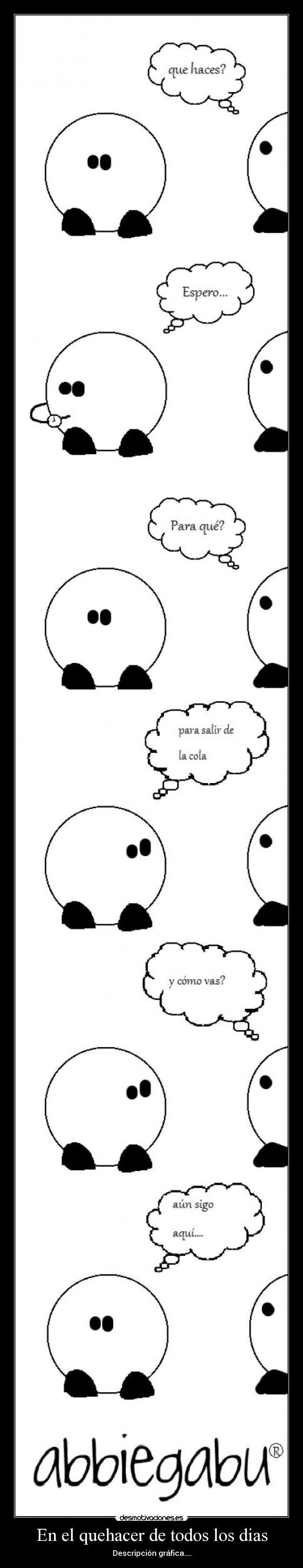 carteles esperando cola desmotivaciones