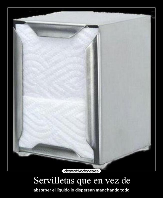 Servilletas que en vez de - 