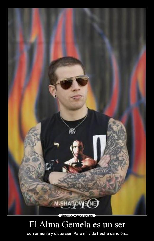 El Alma Gemela es un ser - con armonía y distorsión.Para mi vida hecha canción...