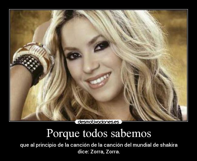 Porque todos sabemos -