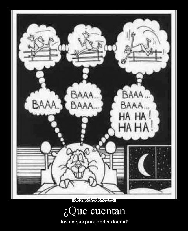 ¿Que cuentan - las ovejas para poder dormir?