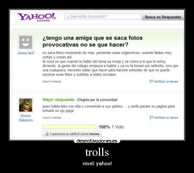 trolls - nivel: yahoo!