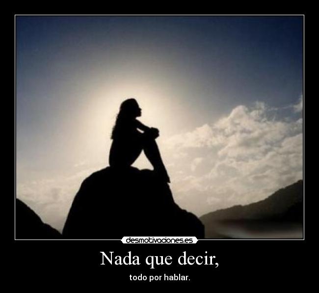 Nada que decir, - 