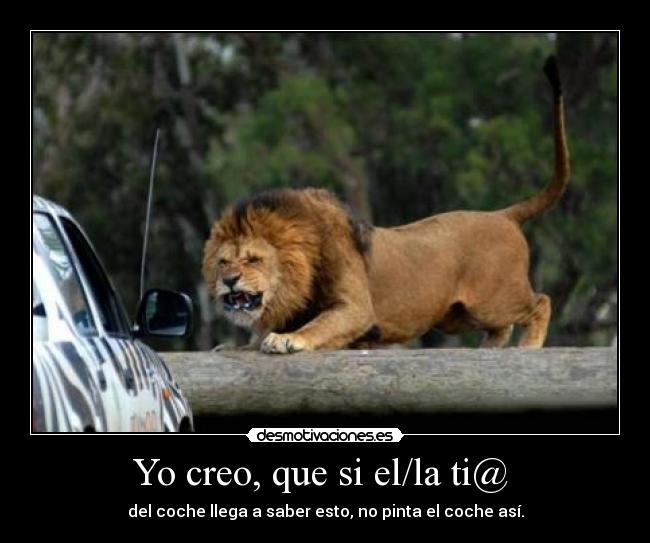 Yo creo, que si el/la ti@  - del coche llega a saber esto, no pinta el coche así.