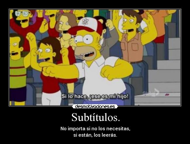 Subtítulos. -