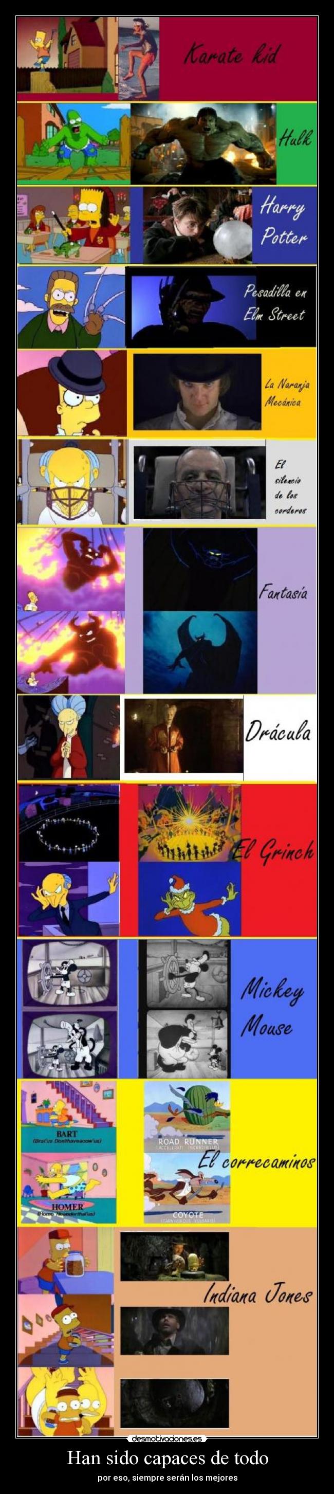 carteles los simpsons peliculas desmotivaciones