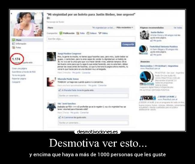 Desmotiva ver esto... - y encima que haya a más de 1000 personas que les guste