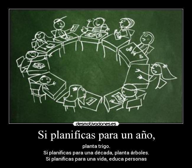 Si planificas para un año, -