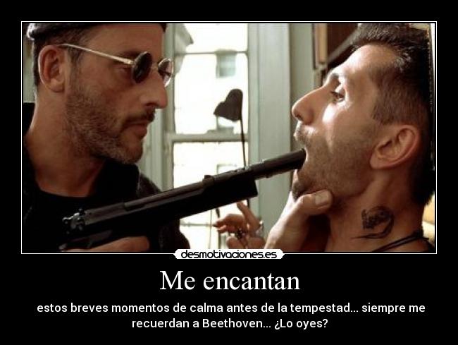 Me encantan - estos breves momentos de calma antes de la tempestad... siempre me
recuerdan a Beethoven... ¿Lo oyes?