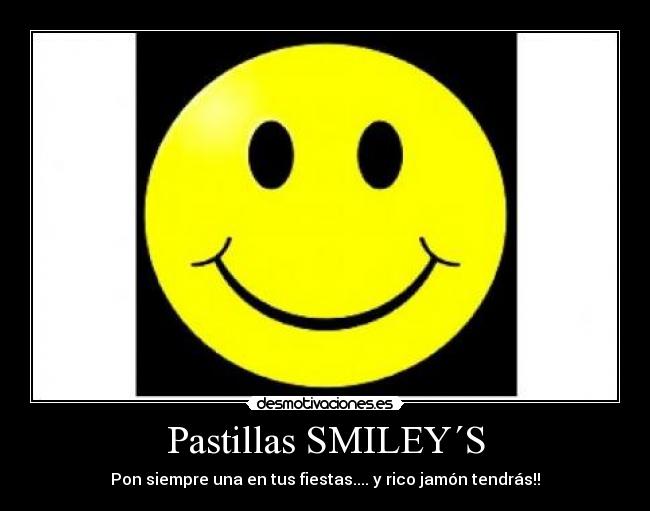 Pastillas SMILEY´S - Pon siempre una en tus fiestas.... y rico jamón tendrás!!