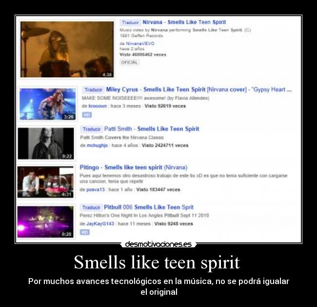 Smells like teen spirit  - 