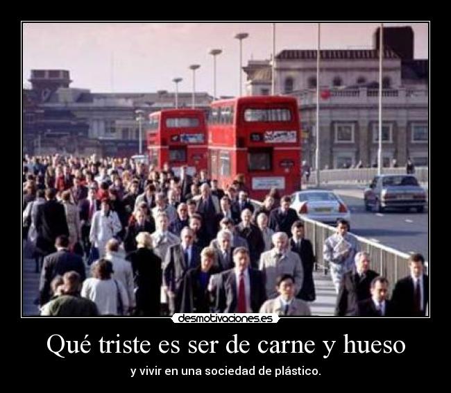 Qué triste es ser de carne y hueso -