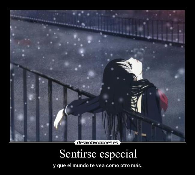 Sentirse especial -