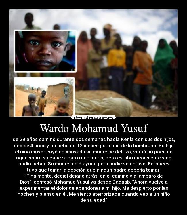 carteles madre que dejo hijo atras para salvar otro kenia ninos desmotivaciones