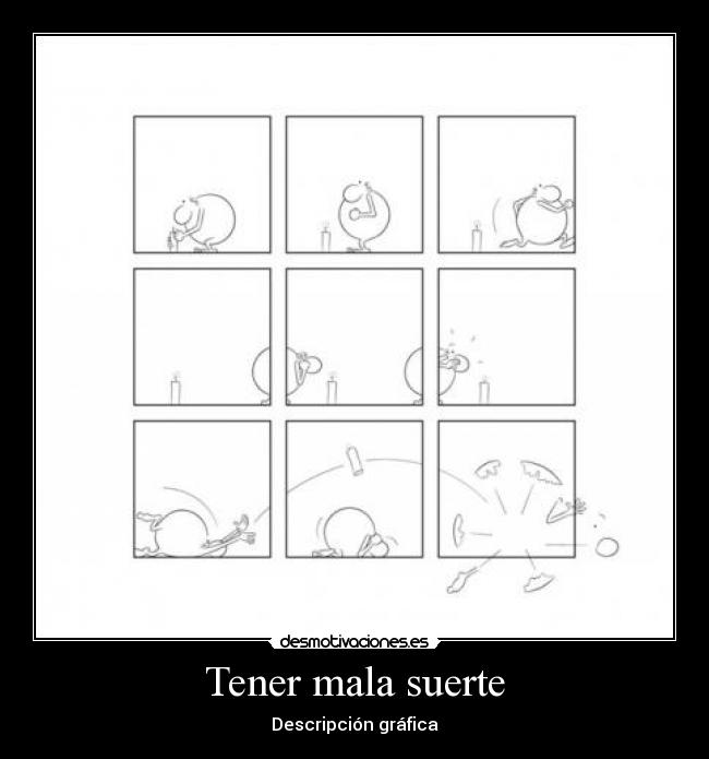 Tener mala suerte - Descripción gráfica