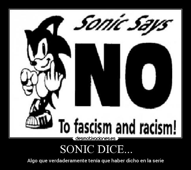 carteles sonic racismo fascismo erizo desmotivaciones