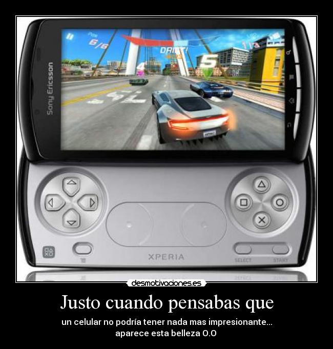 Justo cuando pensabas que - un celular no podría tener nada mas impresionante...
aparece esta belleza O.O 
