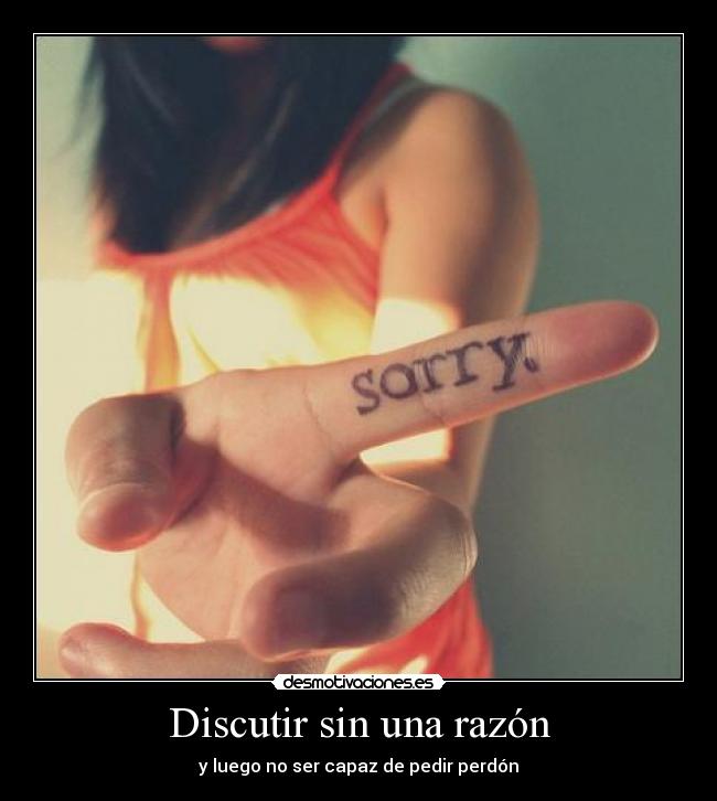 Discutir sin una razón - 