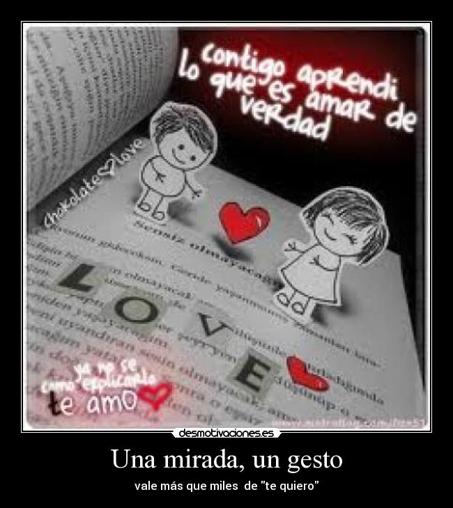 Una mirada, un gesto -