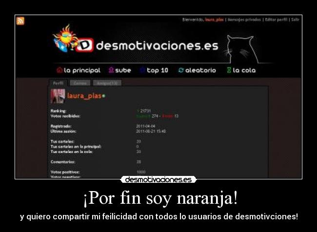¡Por fin soy naranja! -