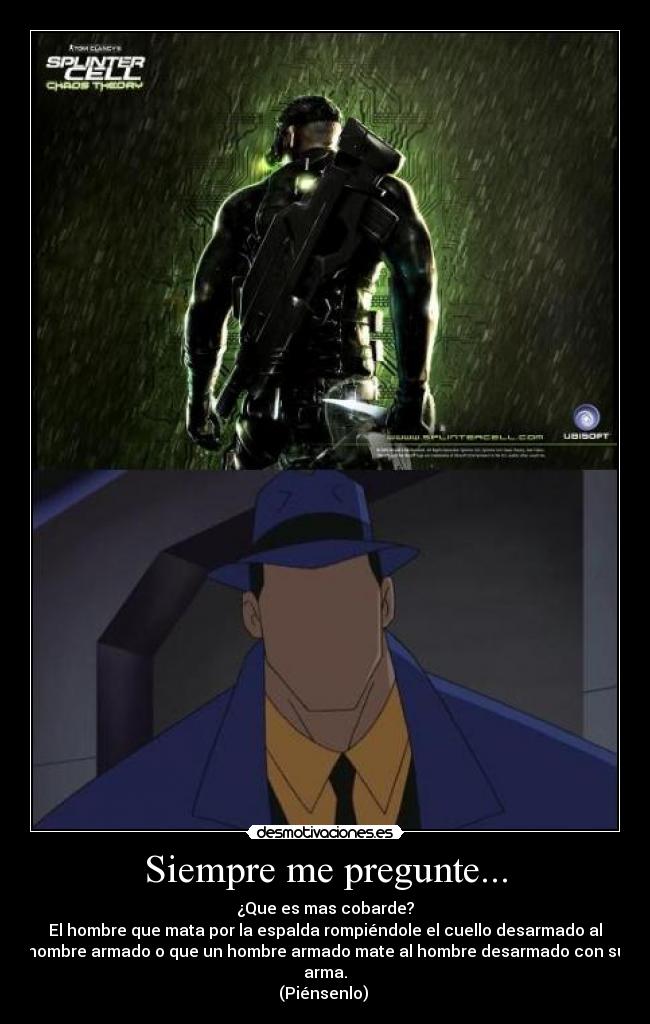 carteles splinter cell preguntas desmotivaciones