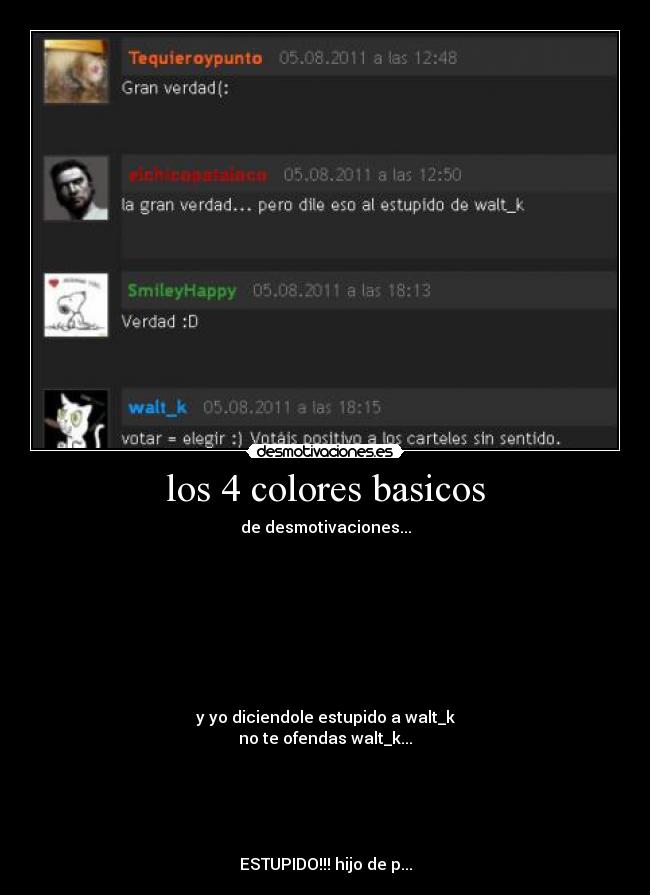 los 4 colores basicos - 