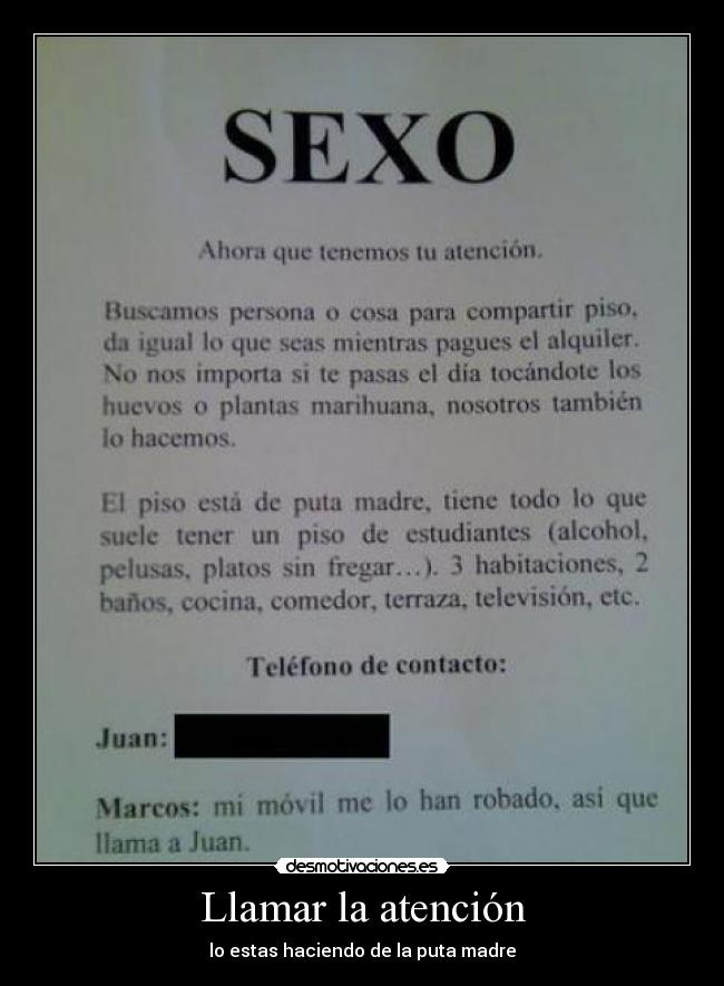 Llamar la atención -