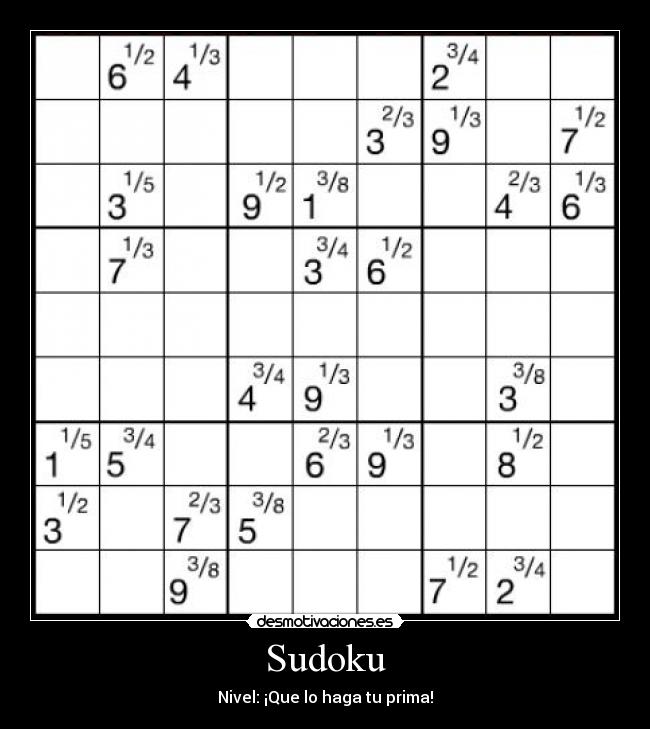 carteles sudoku imposible desmotivaciones