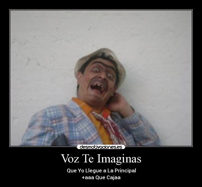 Voz Te Imaginas - Que Yo Llegue a La Principal
+aaa Que Cajaa