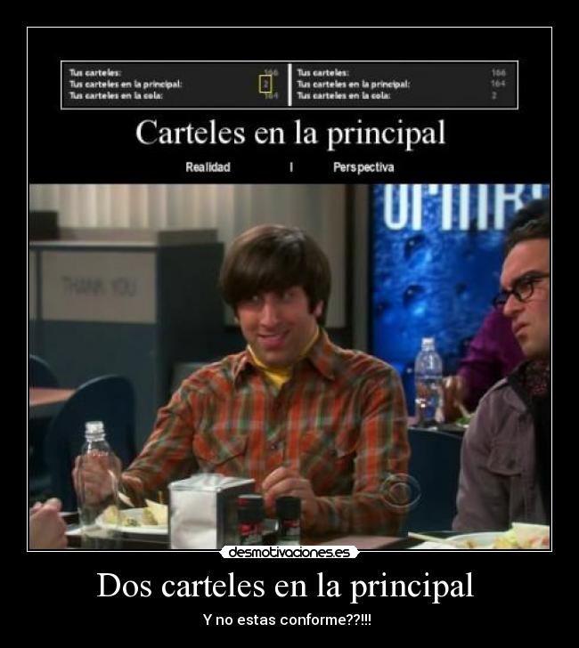 Dos carteles en la principal -