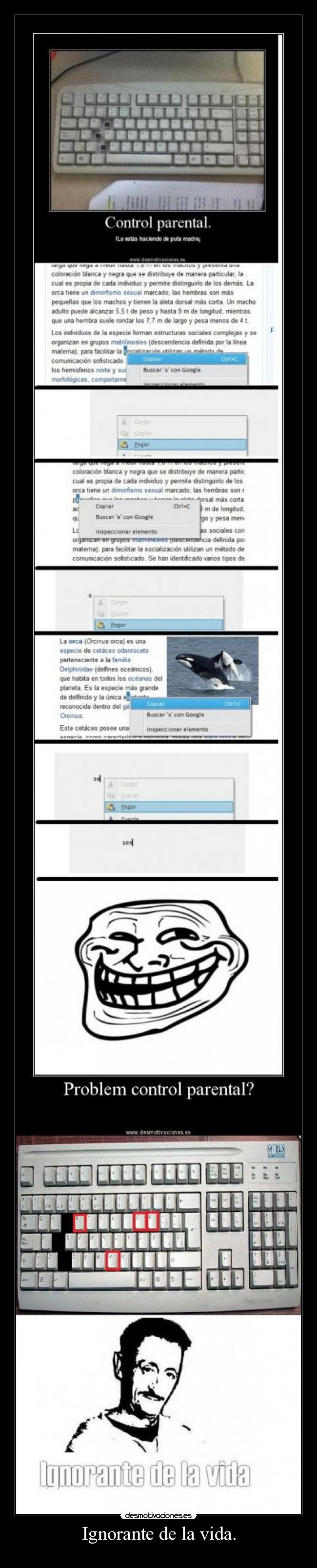 Ignorante de la vida. - 