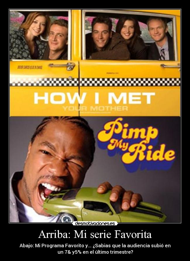 Arriba: Mi serie Favorita - Abajo: Mi Programa Favorito y... ¿Sabias que la audiencia subió en
un 7& y5% en el último trimestre?