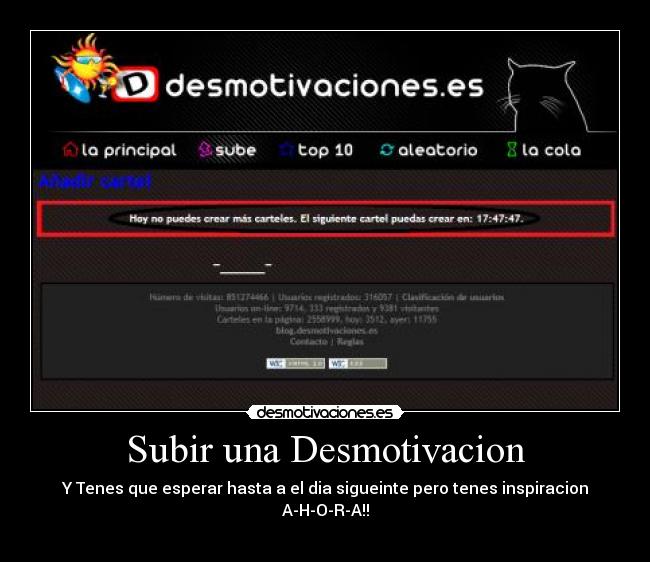 Subir una Desmotivacion -